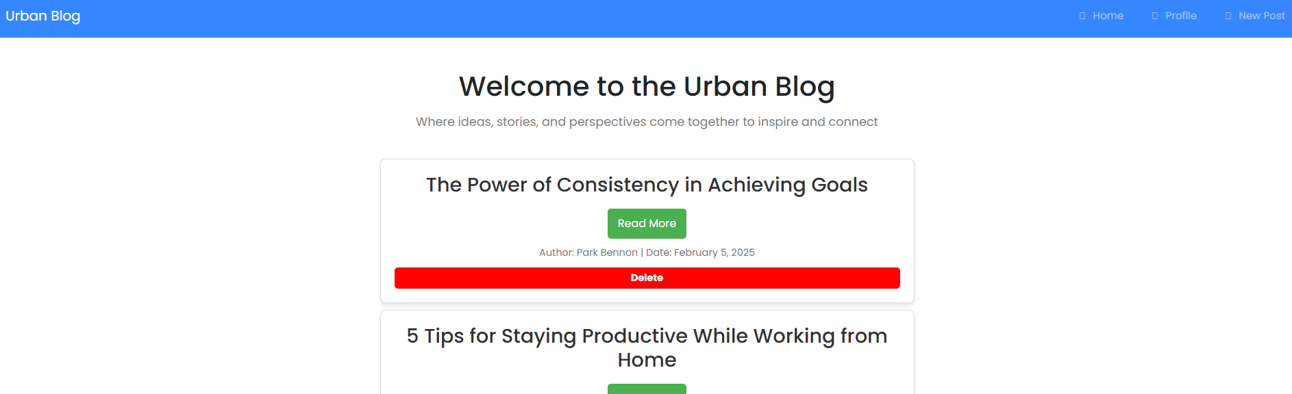 Blog website.